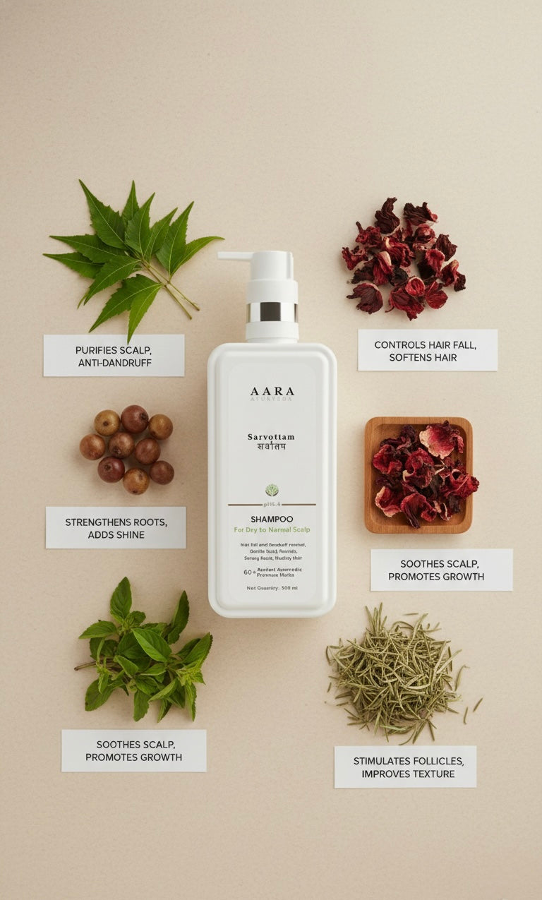 Sarvottam Shampoo for Dry to Normal Scalp