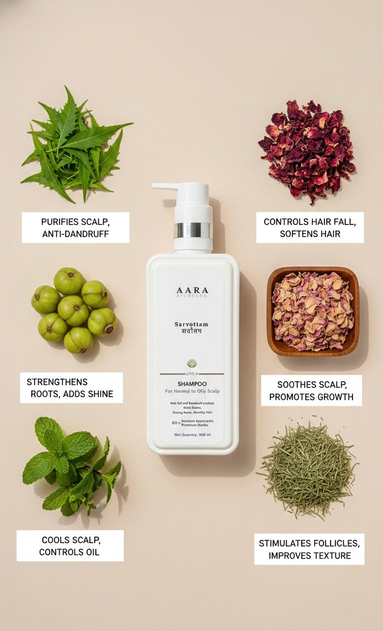 Sarvottam Shampoo for Normal to Oily Scalp